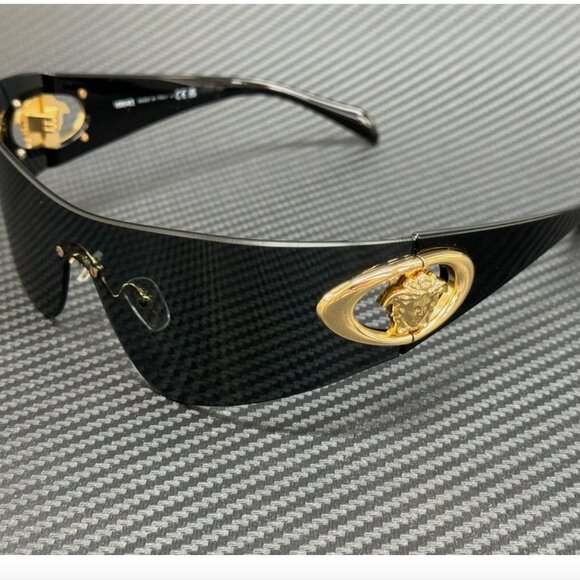 VERSACE Black Grey Women's 70 mm Sunglasses - Picture 1 of 5